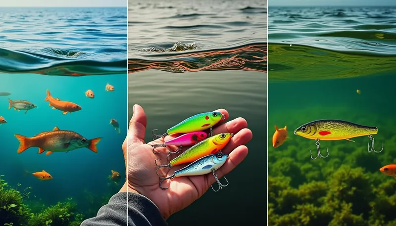 How do I choose the right lure color for different water conditions?